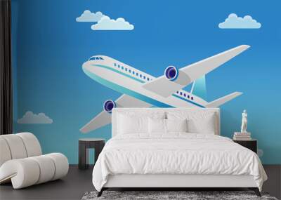 Aircraft illustration vector design, 항공기 일러스트 벡터 디자인소스 Wall mural