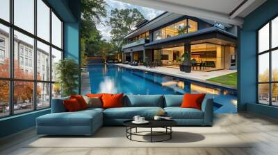 Luxury residence with a spectacular pool Wall mural