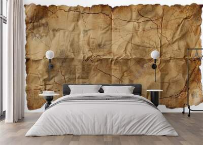 Old paper texture. Paper vintage transparent background Wall mural