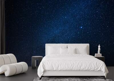 Milky way galaxy with star and noise blue background,Abstract milky way galaxy with stars for background Wall mural