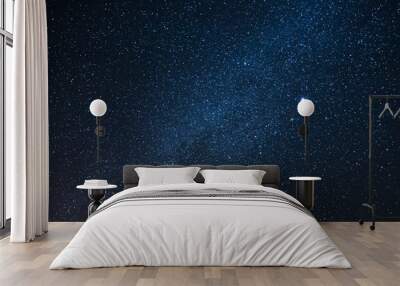 Milky way galaxy with star and noise blue background,Abstract milky way galaxy with stars for background Wall mural