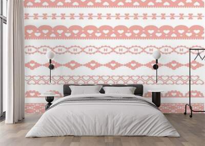 scalloped vector borders Wall mural