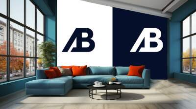 AB Letter Design Vector l Alphabet letters monogram icon logo AB Wall mural