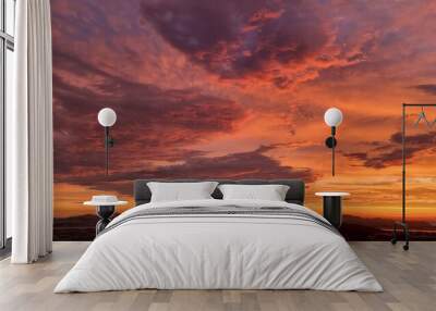 sunset in the sky Wall mural