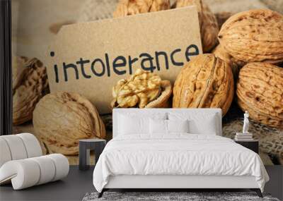 intorelance wallnuts on background - food Wall mural