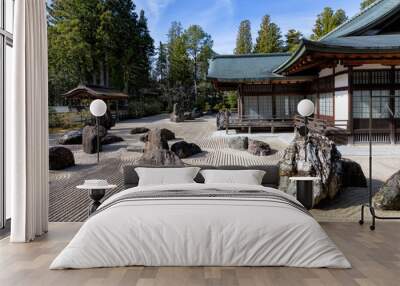 Zen garden in the temples of Koyasan. World Heritage Site. Wakayama, Japan Wall mural