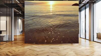 sunset over the sea Wall mural