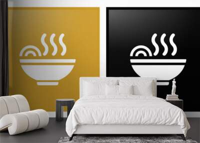 vector illustration of hot food in a bowl. Zero Hunger Icon for Corporate social responsibility. Sustainable Development concept for Non-Profit Organization to achieve the global goals. Wall mural