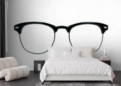 Eye frame glasses isolated on white background Wall mural