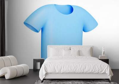 T-shirt 3d icon. Clothing. Isolated object on a transparent background Wall mural