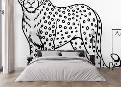 leopard vector illustration Wall mural