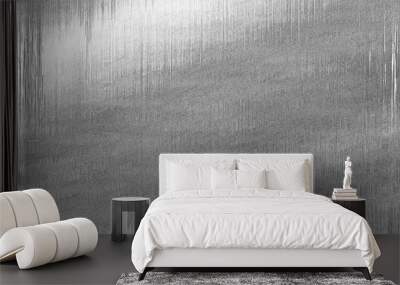 Brushed scratched metal texture. Wall mural