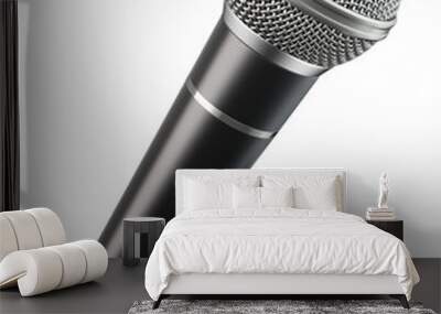 wireless microphone isolated on white background Wall mural