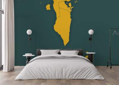 Illustration d'une carte du Bahrein Wall mural