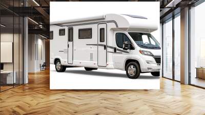 White motorhome isolated from transparent background Wall mural