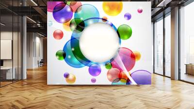 Sfondo con bolle - Bubbles background Wall mural