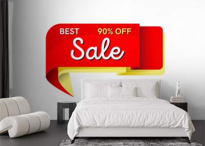 Special offer. Super Sale, up to 90% off. Vector illustration. Wall mural