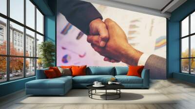 Handshake Completeness in business,Businessman to Handshake deal at work Successful Wall mural