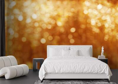 autumn, fall background. gold abstract bokeh defocused lights bl Wall mural