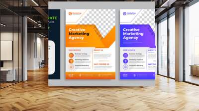 Creative corporate Business Flyer Design template premium vector Wall mural