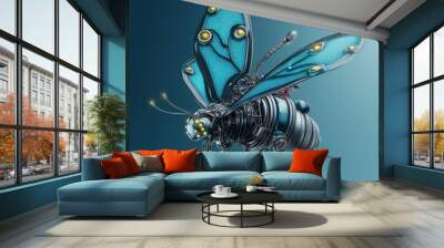 飛んで撮影する昆虫型AIロボット Wall mural