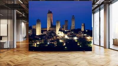 Historic town San Gimignano in the Tuscany, Italy Wall mural