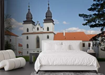 The Romanesque basilica Saint Procopius in Trebic, Moravia, Czech republic. Wall mural