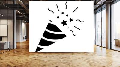 Party black icon. Isolated simple vector icon Wall mural