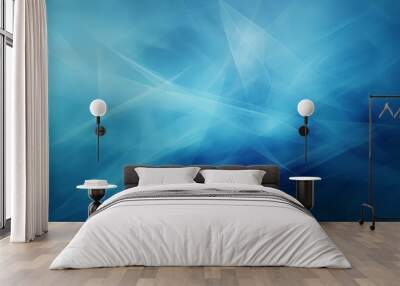 Fututistic blue gradient with a dull and subtle design, Blue and white background Wall mural