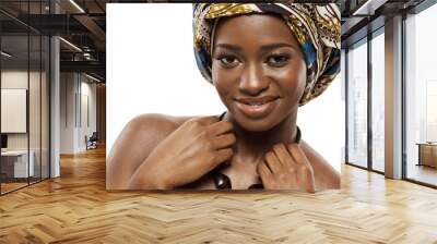 beautiful african fashion model in traditional dress. Wall mural