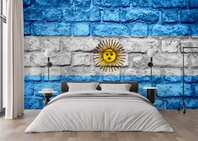 flag of argentina Wall mural