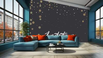 Vector illustration of light cords on a dark background. String Lights. Cheerful party and celebration Wall mural