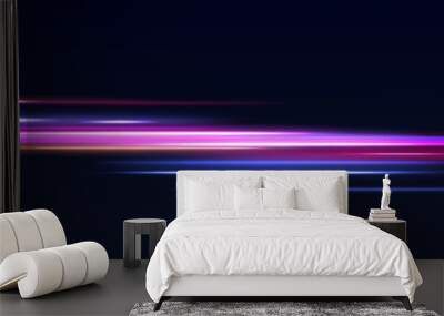 Particle motion effect vectorRed blue special effect, speed police line. Magic of moving fast lines. Laser beams, horizontal light rays. Particle motion effect. Vector	 Wall mural