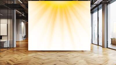 Transparent yellow sunlight special lens flash light effect. Front solar flare lenses. Glowing light effects. PNG.	 Wall mural