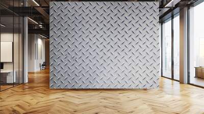 metal alloy sheet with textured surface stainless steel diamond pattern Wall mural