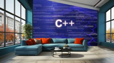 c++ programing language .  laptop and word c++ with codes
 Wall mural