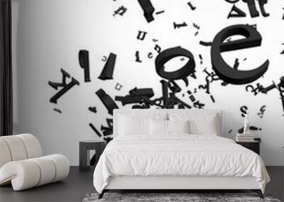 Pencil Letters Wall mural