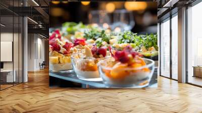 A gourmet buffet a celebration of freshness and elegance Wall mural