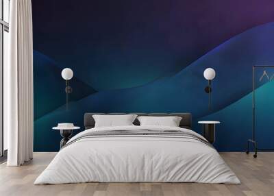 abstract blue gradient smooth background Generative AI Wall mural