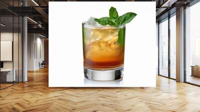 classic Kentucky derby cocktail the mint julep isolated on a white background Wall mural