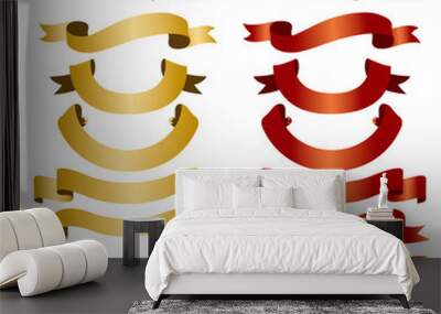 set of ribbon Wall mural