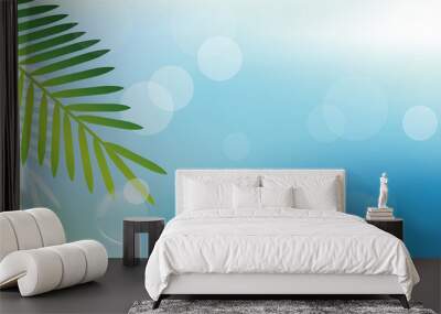 tropical leaves background Wall mural