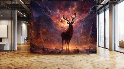 christmas apocalypse abstract art Wall mural