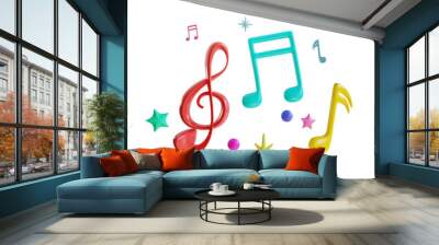 3d render music symbol Wall mural