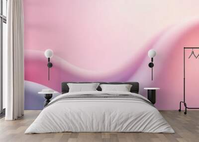 Abstract background with smooth lines and bright gradients in pastel colors Wall mural