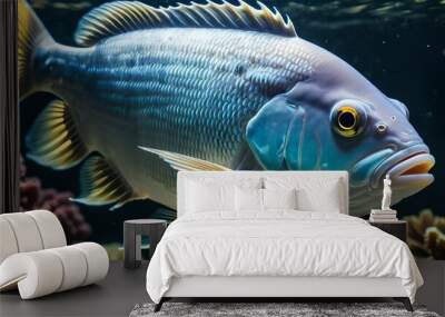 Fish underwater close-up Wall mural