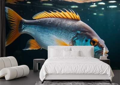 Fish underwater close-up Wall mural