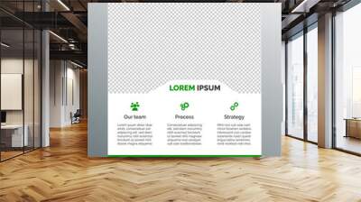 business flyer template - simple green design Wall mural