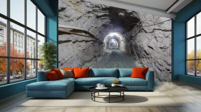 Underground old ore gold mine tunnel shaft passage mining technology Wall mural