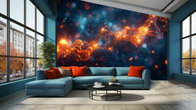 vector science concept molecular design abstract background Wall mural